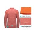 thumbnail image 6 of Little Donkey Andy Men's Quick Dry Thermal Lightweight Running Jacket Full Zip Hybrid Warm Thumbholes Golf Track Jacket Orange Heather M, 6 of 7
