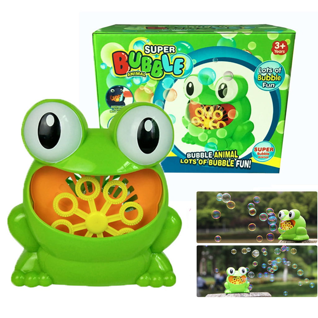 Novelty Bubble Machine Frog Bubbles Fun Garden Indoor Outdoor Activities Kids 