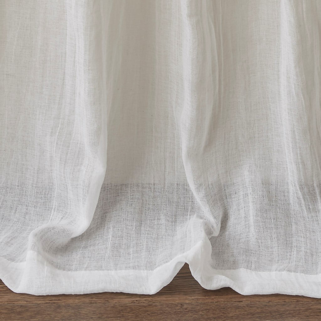 MAYEERTY 2 Pcs Solid Crushed Curtain Panel Pair