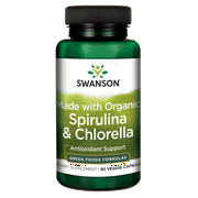 Swanson Made with Organic Spirulina & Chlorella 90 Veg Caps
