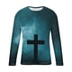 thumbnail image 5 of Blusas y camisas de manga larga con cuello redondo para hombre, blusas casuales de manga larga con cuello redondo, blusas estampadas, blusas de poliéster para hombre, 5 of 5