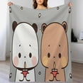 thumbnail image 5 of Panda Bear Bubu and Dudu Smile Sparkling New Flannel Plush Throw Sofa Blankets Bed Fit Couch Living Room Blanket, 5 of 10