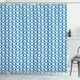 thumbnail image 1 of Ambesonne Ikat Shower Curtain, Abstract Vintage Ogee, 69"Wx70"L, Blue White, 1 of 3