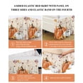 thumbnail image 6 of Fall Thanksgiving Bed Skirt King Size 16 Inch Drop, Pumpkin Leaves Vintage Letter Background Wrap Around Dust Ruffle Bedskirts, Wrinkle & Fade Resistant Easy Fit Bedskirt with Adjustable Elastic, 6 of 8