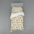thumbnail image 2 of Ambesonne Leaves Bedding Set 4 Pcs, Sketch Art Ginkgo Biloba, Queen, Multicolor, 2 of 3
