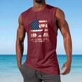 thumbnail image 2 of Tanque Deportivo de Cuello Redondo de la Impresión de la Moda Casual de los Hombres, Blusa de Poliéster sin Mangas para el Uso Diario Casual Al Aire Libre, 2 of 5