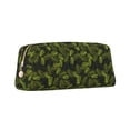 thumbnail image 2 of Uemuo Tropical Palm Leaves Fern Leaf Printed Leather Pencil Case, Pencil Pouch, Portable Pencil Bag, Pen Case for& Office, 2 of 7