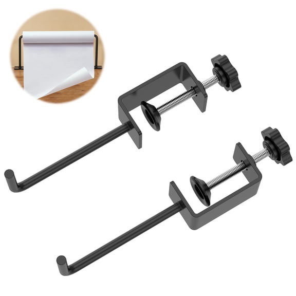 Austok Craft Paper Roll Holder Tabletop Dispenser Easy Install Adjustable Desk Mount Paper Roll Dispenser for Table from 0 to 4.57 cm