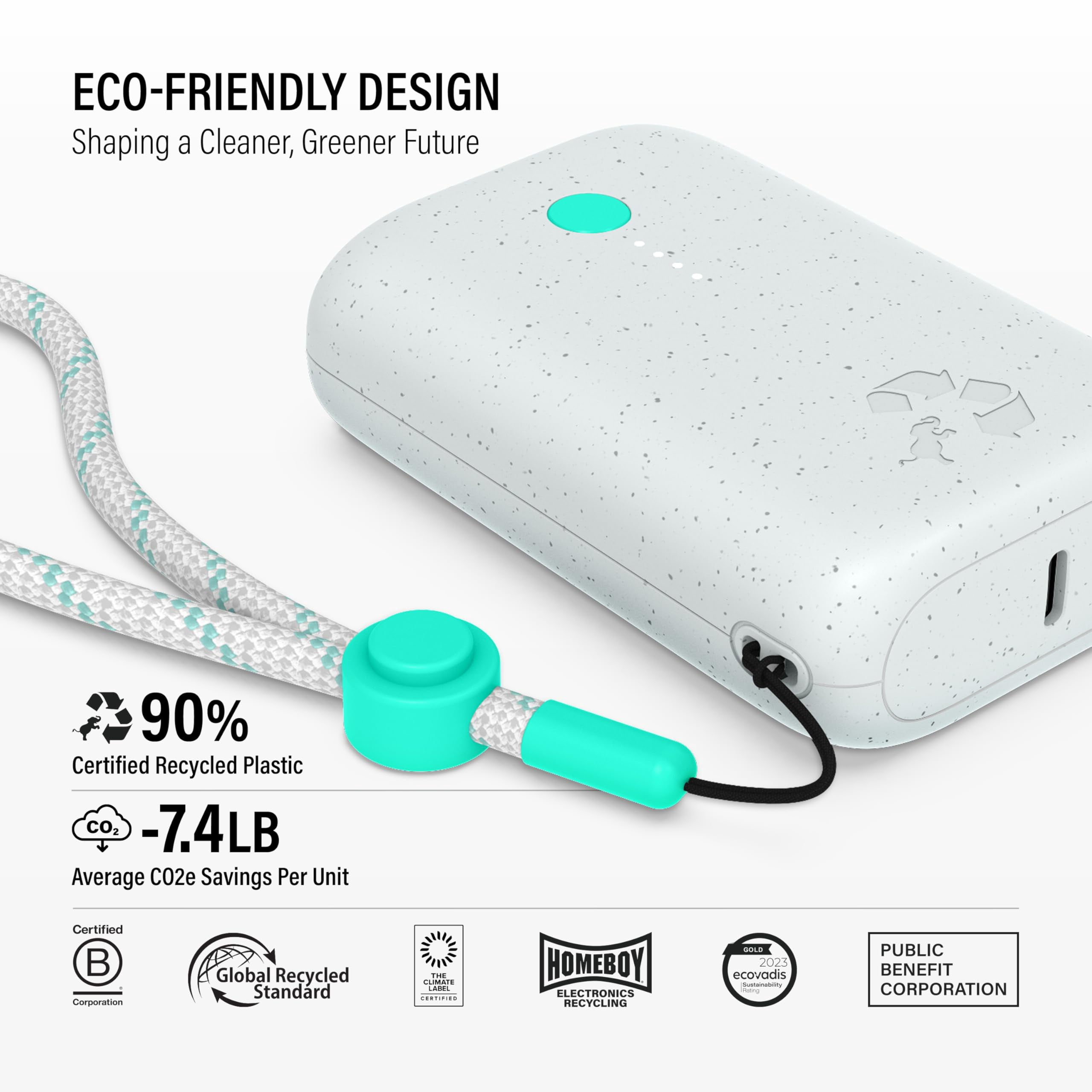 Champ Portable Charger, 10,000mAh Power Bank Fast Charging, 20W Dual USB-C Battery Pack with Cable, Travel Essential Power Bank for iPhone Laptops Galaxy Tablet Pixel iPad Macbook Kindle Airpod