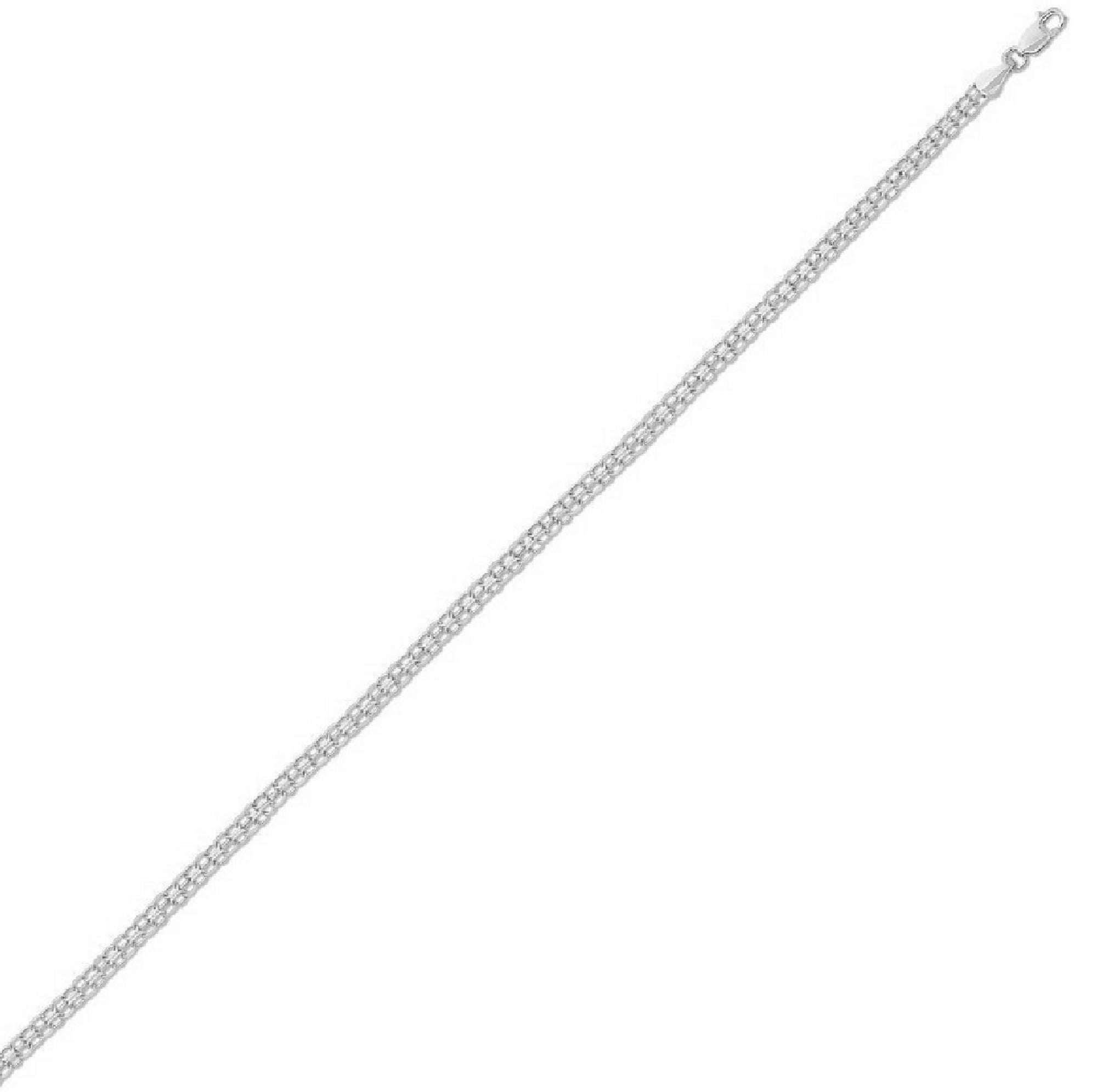 Ritastephens Sterling Silver Bizmark Link Chain Anklet for Female Adults and Teens]