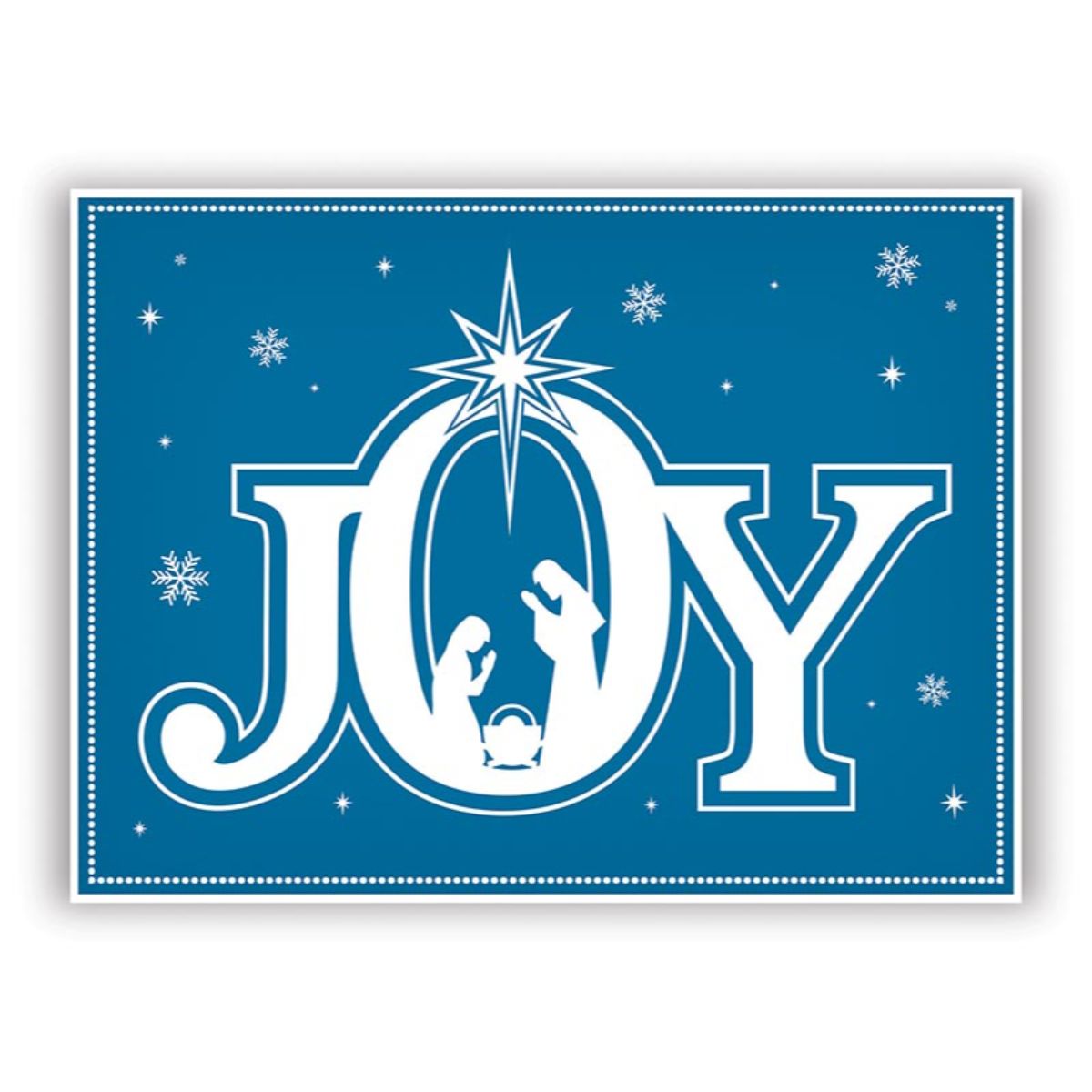 24" Blue and White Joy Nativity Outdoor Yard Sign  Walmart.com