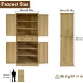 thumbnail image 2 of 2025 New Pantry Cabinet, 72" Tall Kitchen Storage Cabinets with Doors and Adjustable Shelves, Farmhouse Kitchen Hutch Cupboard for Dining Room, Living Room, 2 of 7