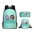 thumbnail image 2 of Gabby's Dollhouse School Bag Student Backpack Pencil Case Three-piece Set-week, 2 of 4