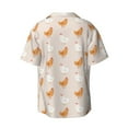 thumbnail image 2 of Wukai Funny Chicken Men's Casual Short-Sleeve Button Down Shirt - Lightweight Summer Dress Shirt for Daily Wear-Large, 2 of 7