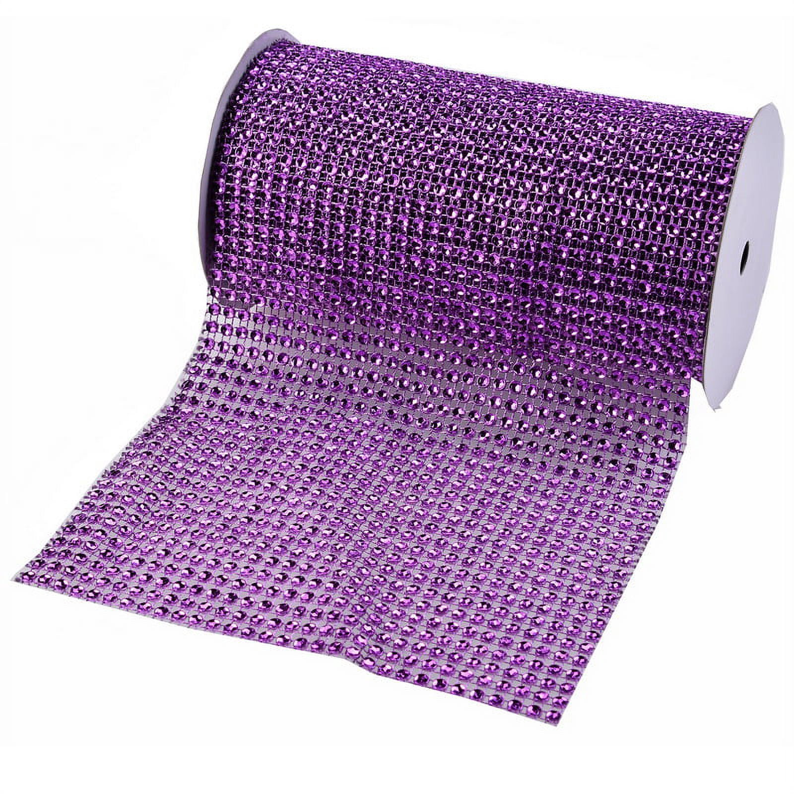 Yama Ribbon, Bling Wrap Ribbon Purple 6inch x 9 feet
