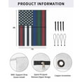 thumbnail image 2 of 4th of July RV Awning Sun Shade Screen 9'X7' American Flag Mesh Sunscreen Police Firefighter Blue Green Red Stripes Awning Shade Screen with Zipper UV Blocker Completed Kits for RV Motorhome Camper, 2 of 7