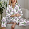thumbnail image 6 of Sikiie Tulips Flowers Women's Long-Sleeve Shirt and Full-Length Bottom Pajama Set (s-xxl)-Small, 6 of 7