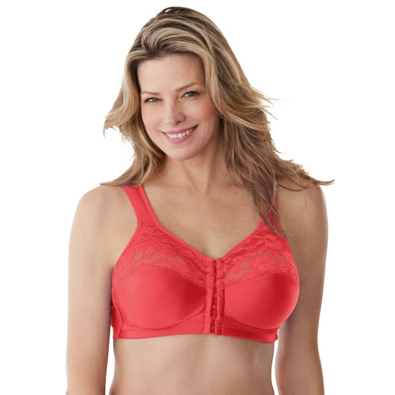 Comfort Choice Women's Plus Size Easy Enhancer Front-Close Wireless Bra