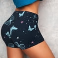 thumbnail image 5 of Yiaed Beautiful Butterflies Print Women's Athletic Shorts Running Shorts Sporty Short High Waisted Elastic Workout Shorts for Yoga Gym Running & Sports -Small, 5 of 8