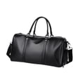 thumbnail image 3 of Bolsa de viaje de piel sintética para adultos, bolsa deportiva para gimnasio, para hacer ejercicio, fitness, entrenamiento en el gimnasio negro, 3 of 8