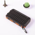 thumbnail image 3 of Lishi Portable Solar Charger Power Bank - Built-in Flashlight, Orange, 3 of 4