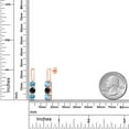 thumbnail image 6 of Gem Stone King 18K Rose Gold Plated Silver Swiss Blue Topaz and Black Sapphire Drop Dangle Earrings for Women | 1.99 Cttw | Gemstone November Birthstone | Round 5MM, 6 of 6