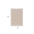 thumbnail image 5 of HomeRoots 511368 8 x 11 ft. Ivory & Tan Geometric Stain Resistant Rectangle Area Rug, 5 of 7