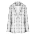 thumbnail image 5 of Hvyesh Women's Houndstooth Plaid Boyfriend Blazer Suit Trendy Notch Lapel Business Casual Outfits for Women Long Sleeve Work Office Jackets, 5 of 6