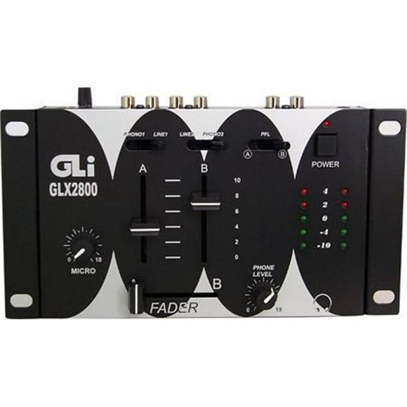 Gli Pro GLX-2800 Mélangeur Stéréo 2 Canaux