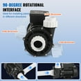 thumbnail image 5 of KFFKFF Dual Speed SPA Pump, 48-Frame, AC 110-120V Hot Tub SPA Pump, 1.5HP/150GPM/42.65ft High Speed or 0.46HP/70GPM/9.18ft Low Speed, 2" Port 90° Rotational Interface for Hot Tub, 5 of 9