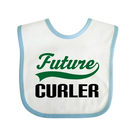 

Inktastic Future Curler Kids Curling Sports Gift Baby Boy Bib