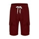 thumbnail image 5 of WILLBEST Pantalones Cortos de Lino de Verano para Hombre, con Bolsillos Grandes, para Playa, Deportivos, de Rayas Lisas, Ligeros y Elásticos, para Verano, Holgados y Casuales., 5 of 7