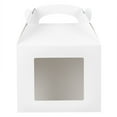 thumbnail image 6 of Restaurantware Gable Gift Boxes Pack of 100 Paper Treat Boxes 10 x 7 x 8 Inches With Window, Disposable White Containers, Greaseproof, Freezer-safe, For Weddings or Birthdays, 6 of 11