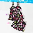 thumbnail image 2 of Girls Swimsuit Cutout Bathing Suit Two Piece Swimsuits for Teen Girls Tankini Swimwear Set High Waisted 11-15 Years,Black, 2 of 6