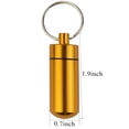 thumbnail image 4 of Mini Waterproof Aluminum Pill Container Cache Drug Box with Keychain for Camping Travel Portable Pill Capsule Outdoor Tool, 4 of 10