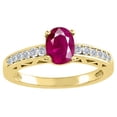 thumbnail image 2 of Tommaso Design� Genuine Ruby and Diamond Solitaire Engagement Ring, 2 of 9