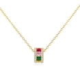 thumbnail image 2 of 100% 925 Sterling Silver Color High Carbon Diamonds 18K Gold Plated Circle Pendant Necklace Fine Jewelry, 2 of 8