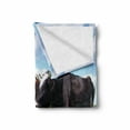 thumbnail image 2 of Cattle Soft Flannel Fleece Throw Blanket, Various Colored Herd of Cows Grazing on Pasture Nature Themed Digital Image Print, Cozy Plush for Indoor and Outdoor Use, 50" x 70", Multicolor, by Ambesonne, 2 of 6