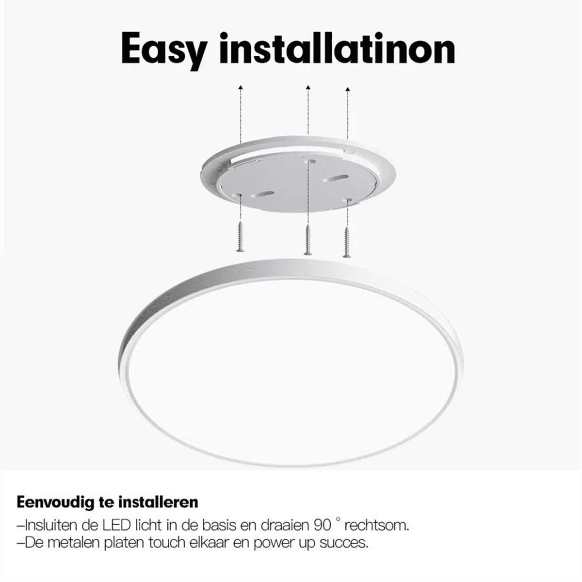 12 Inch LED Flush Mount Ceiling Light Fixture 24W Flat Modern Round Lighting Fixture for Kitchens,Stairwells, Bedrooms C