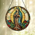 thumbnail image 5 of Our Lady of Guadalupe Stained Glass Suncatcher, Mexican Mom Window Hanging, Latin Culture Mom, Latin Mom Gift, Mother's Day Gift, 5 of 6