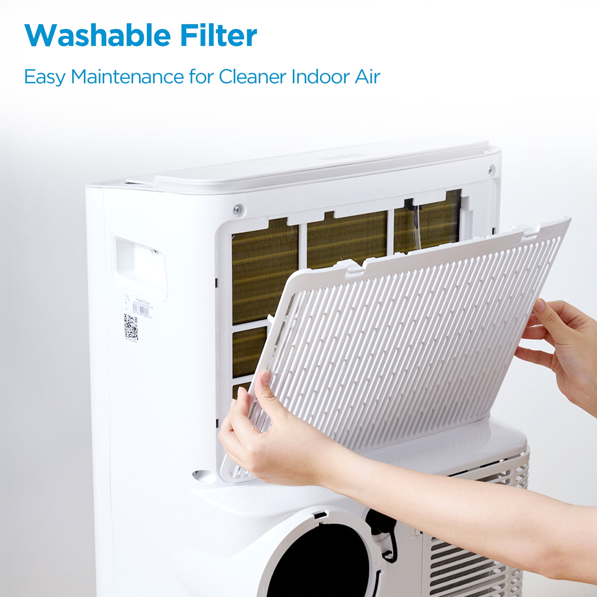 Midea 8,000 BTU SmartCool Portable Air Conditioner, For spaces up to 350 Sq. Ft, White, MAP08S1XWT-S