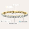 thumbnail image 3 of Lab Grown Diamond IGI Certified 14K Yellow Gold Tennis Bracelet For Women 10 Carat | Clemencia Emerald and Round Lab Diamond Tennis Bracelet | FG-VS1-VS2 Quality, 3 of 6