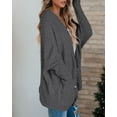 thumbnail image 6 of Sherrylily Women Chunky Popcorn Cardigan Open Front Boyfriend Batwing Fuzzy Knit Coat, 6 of 7