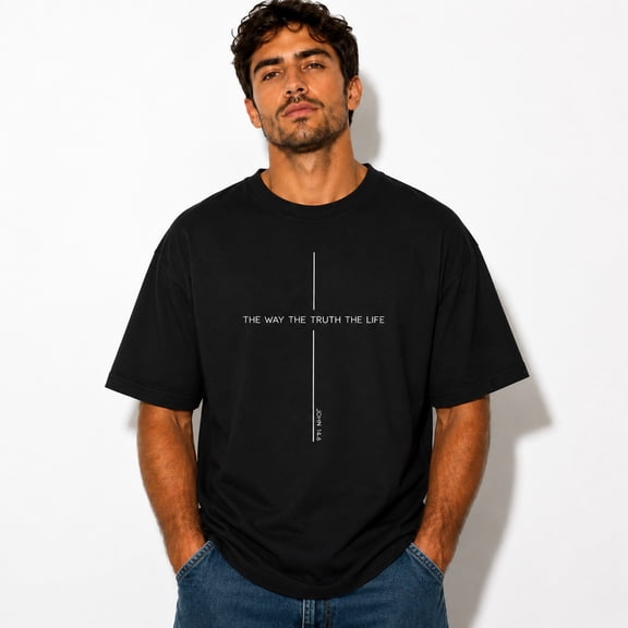 Jesus Is King Christian T-Shirt, The Way The Truth The Life Graphic, Short Sleeve Tee, Unisex