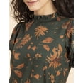 thumbnail image 5 of MoomayaWomens PrintedRuffled Neck Top,Casual Summer Top Blouse, 5 of 8