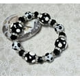 thumbnail image 6 of Polka Dots Glass Beaded Stretch Bracelet, Black Jewelry, Christmas Birthday Gift Idea, 1 pc, 6 of 10