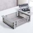 thumbnail image 4 of Onever Adjustable Sink Dish Drying Rack Kitchen Organizer Stainless Steel Sink Drain Basket Vegetable Fruit Holder Storage Rack, 4 of 8