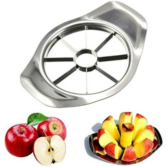 6x4.3x1In Metal Construction Apple Cutter,QZS Reusable Stainless Steel Apple Slicer and Corer,Easy to Use,Fruit Divider for Party,Home