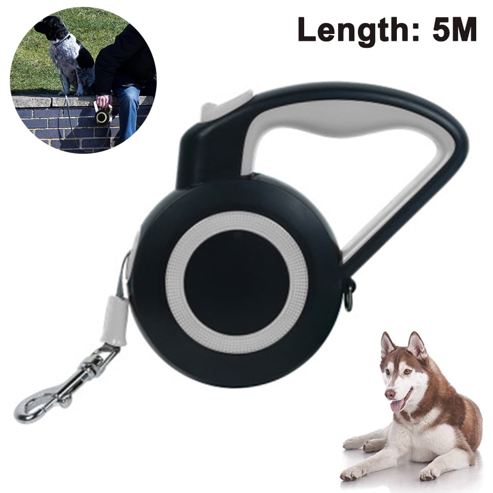 Retractable Dog Leash, 360° Tangle-Free Heavy Duty Reflective Walking Dog Leash Ribbon with Anti-Slip Handle One-Handed Brake, Pause and Lock