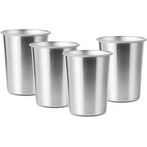 RUseeN 4 Pack 6 oz Stainless Steel Pint Cups, Stainless Steel Cup, Pint Cup Tumbler, Water Tumbler, Stackable, Reusable